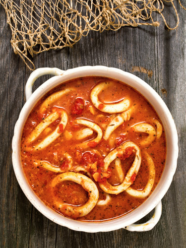Calamari in Tomato Sauce Photo