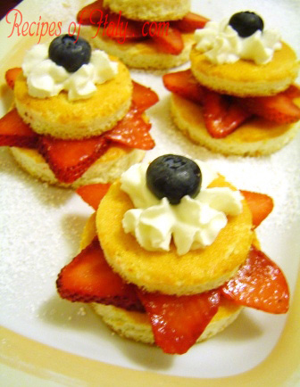 Little Star Cakes with Fresh Fruit Photo