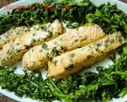 Pan-Roasted Salmon with Broccoli Rabe Photo