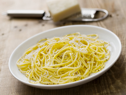 Spaghetti with Pecorino Cheese and Black Pepper Photo