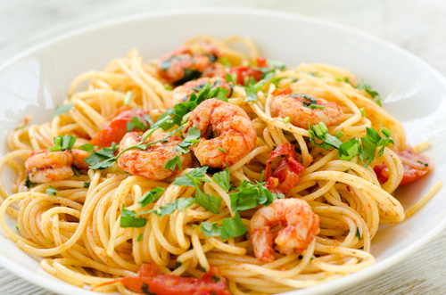 Spaghetti with Shrimp Photo