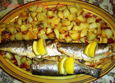 Roasted Branzino (Sea Bass) with Potatoes Photo
